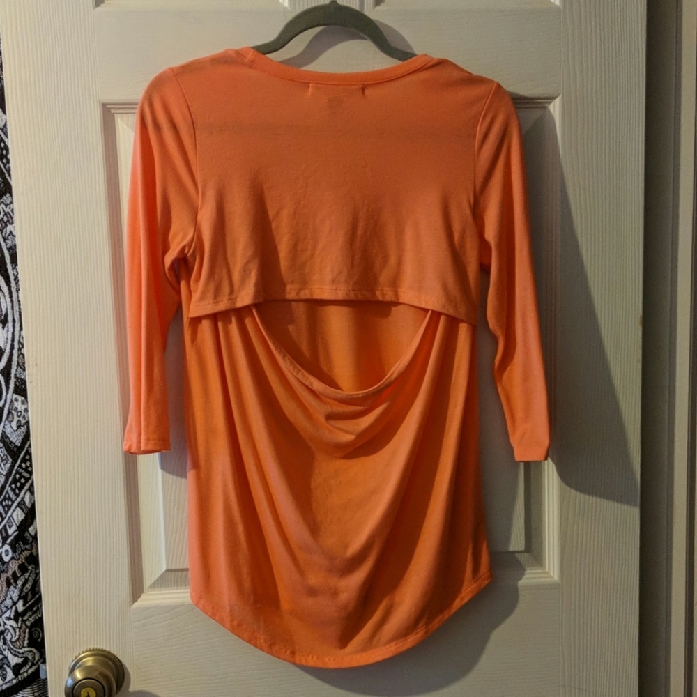 Scooped back workout shirt